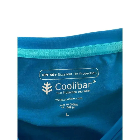 Coolibar Blue Long Sleeve Round Neck Pullover Sweater Size Large - Picture 2 of 3